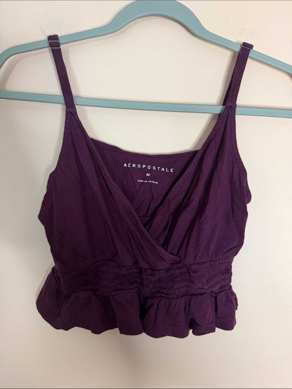 Aeropostale Deep Purple Cropped Wrap Camisole